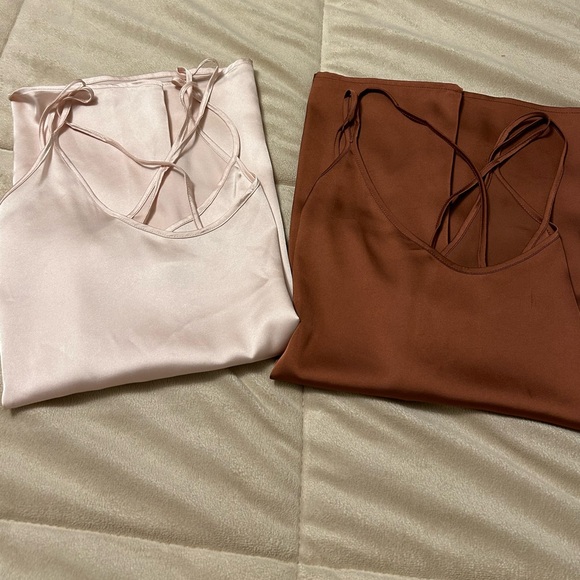 Two Satin Spaghetti Strap Camisoles - Picture 4 of 12